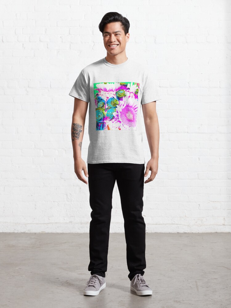 Alternate view of Flower Lovers Gift - Neon Bouquet Design Classic T-Shirt