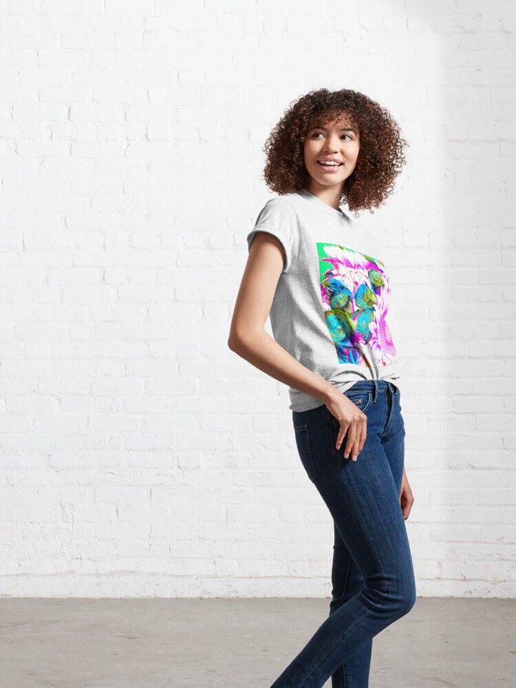 Alternate view of Flower Lovers Gift - Neon Bouquet Design Classic T-Shirt