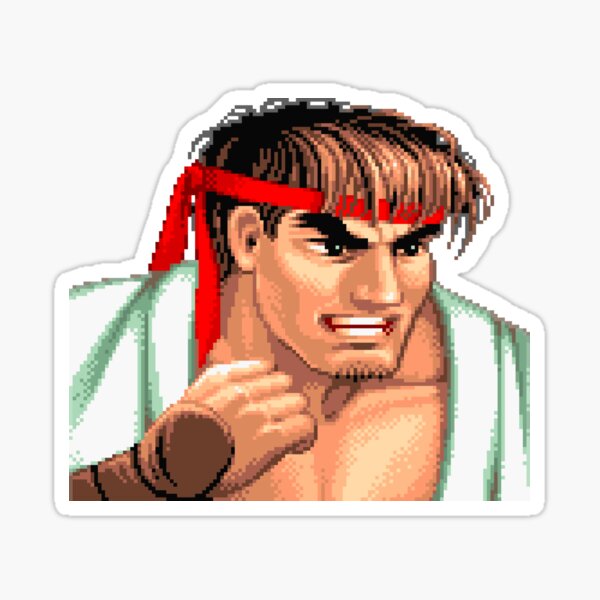 SF2 CHAMPION EDITION GUILE FACE OFF Sticker by PIXLTEES