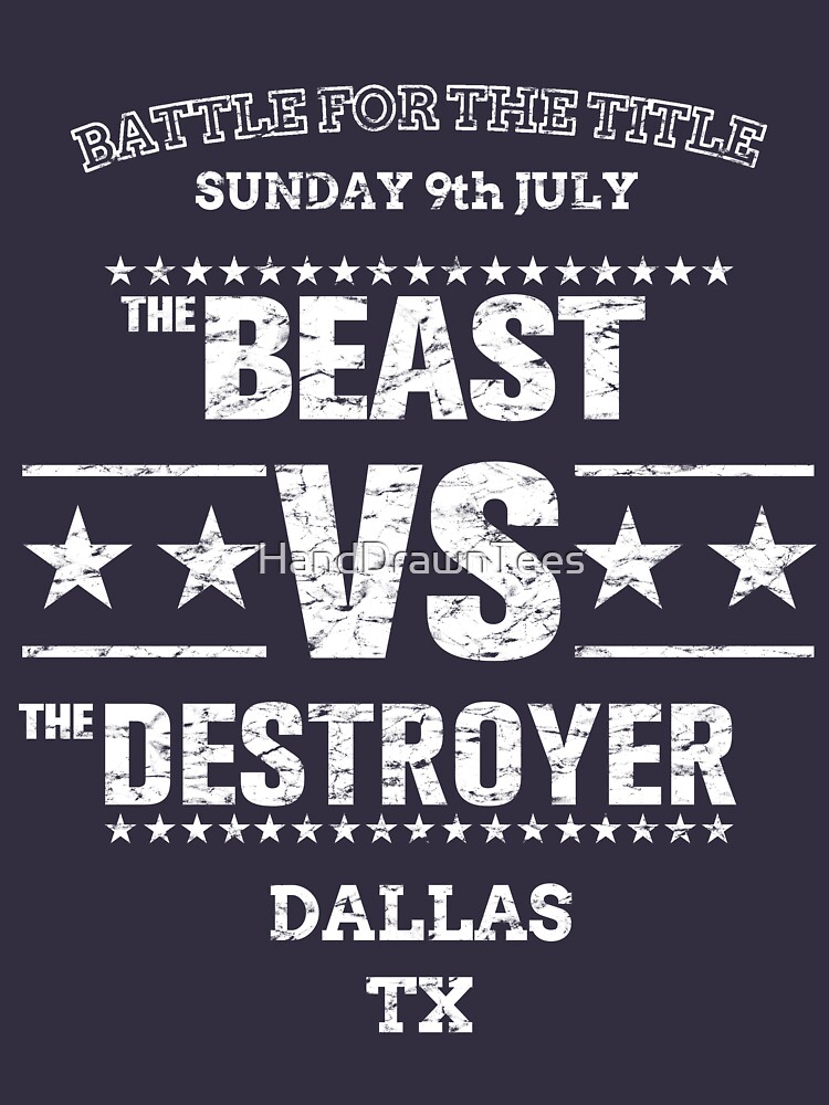 Beast VS Destroyer by HandDrawnTees