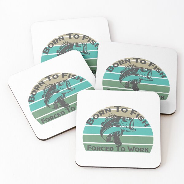 Item preview, Retro Born To Fish Forced To Work designed and sold by justrepit.