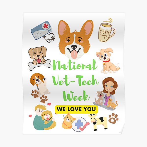 "National vet tech week design" Poster for Sale by marktaylor Redbubble