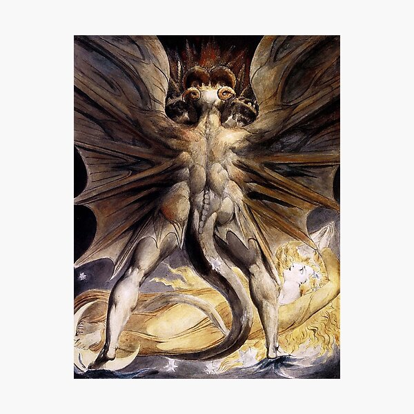 BLAKE. The Great Red Dragon and the Woman Clothed in Sun. Photographic Print