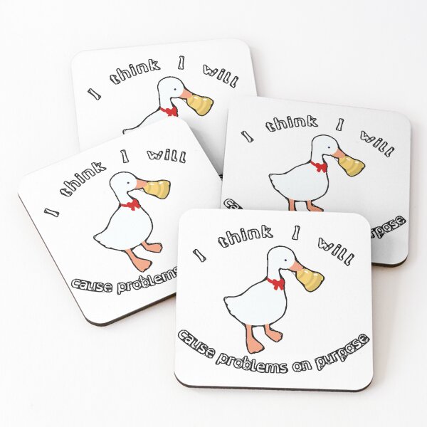 Item preview, I Think I Will Cause Problems On Purpose Untitled Goose Game Funny Cute Kawaii Fan Art  designed and sold by AlannahLew.