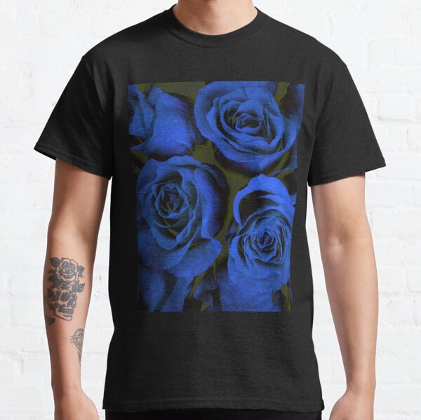 Mothers Day Gift - In Blue - Gothic Blue and Black Roses Gift Classic T-Shirt