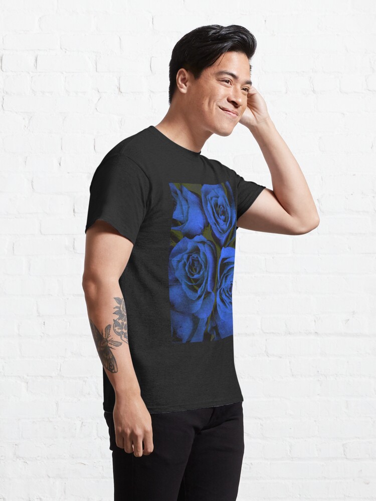 Alternate view of Mothers Day Gift - In Blue - Gothic Blue and Black Roses Gift Classic T-Shirt
