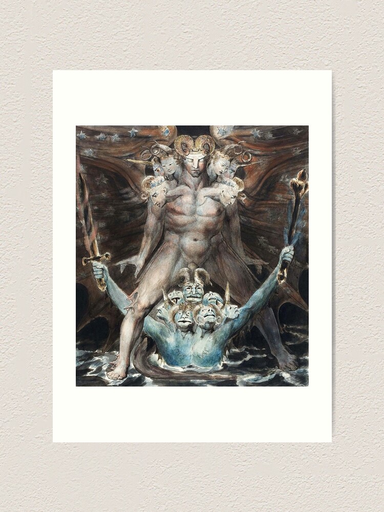 Jacobs Ladder Vintage Fine Art Print William Blake