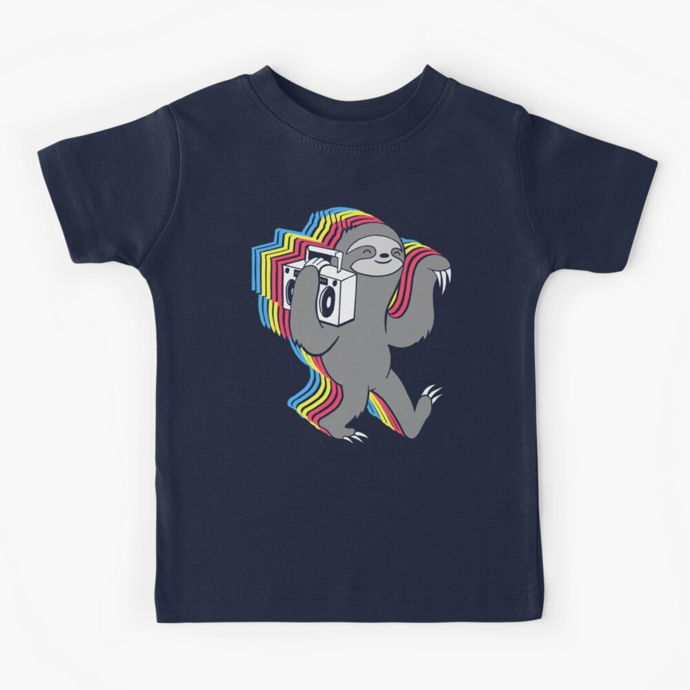 Slow Jams (Boombox Sloth) Kids T-Shirt
