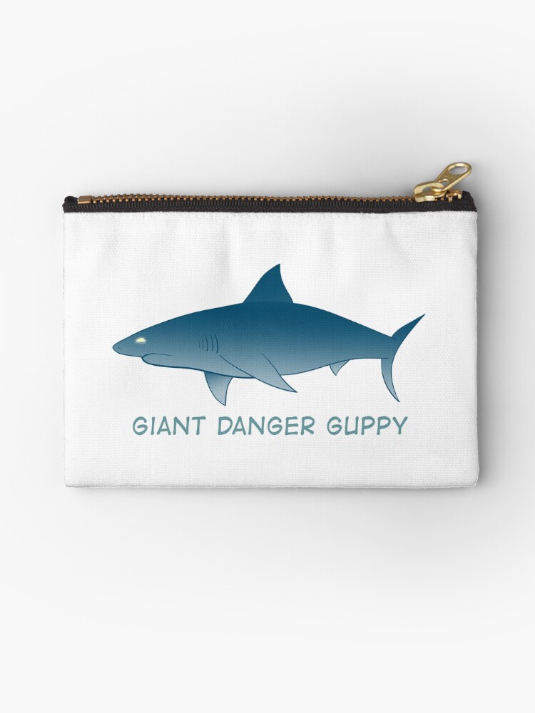 Thumbnail 1 of 4, Zipper Pouch, Giant Danger Guppy (Shark) designed and sold by amoebasisters.