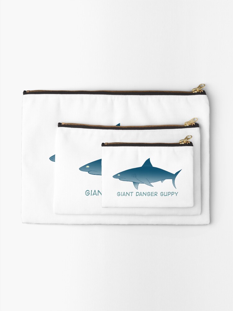 Thumbnail 2 of 4, Zipper Pouch, Giant Danger Guppy (Shark) designed and sold by amoebasisters.