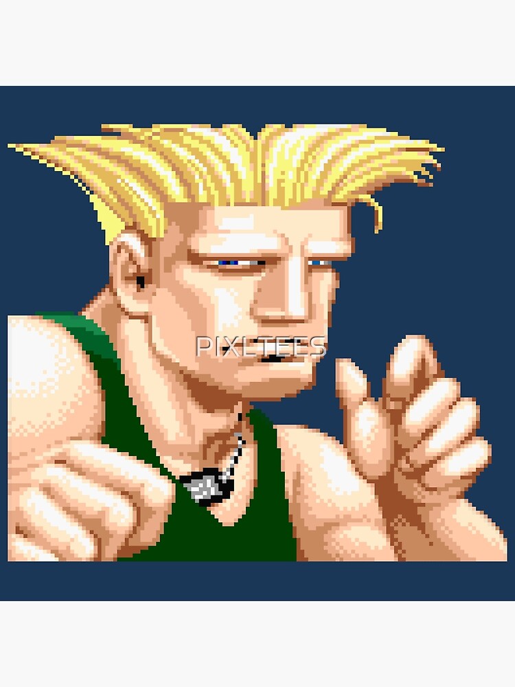 SF2 CHAMPION EDITION GUILE FACE OFF Sticker by PIXLTEES