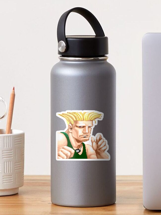 SF2 CHAMPION EDITION GUILE FACE OFF Sticker by PIXLTEES