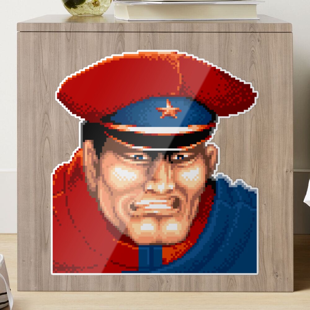 SF2 CHAMPION EDITION GUILE FACE OFF Sticker by PIXLTEES