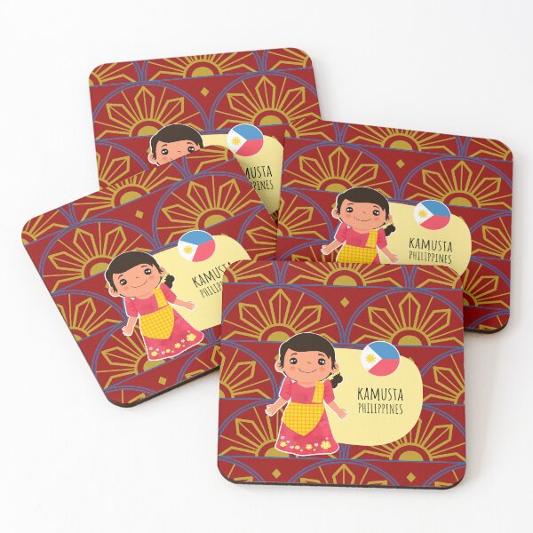 Item preview, Kamusta Philippines red version designed and sold by YeshuaCreations.