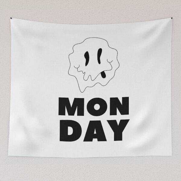 Item preview, Black Minimalist Monday Illustrator Design designed and sold by tharindusrilak.