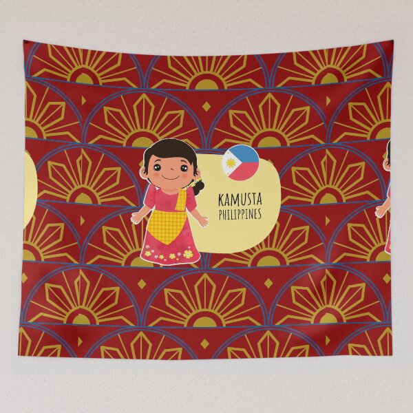 Item preview, Kamusta Philippines red version designed and sold by YeshuaCreations.