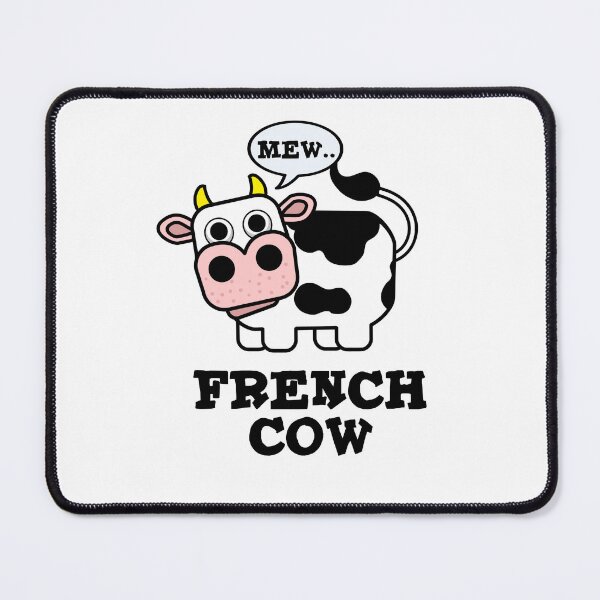 Item preview, French Cow Cute Animal Pun designed and sold by punnybone.