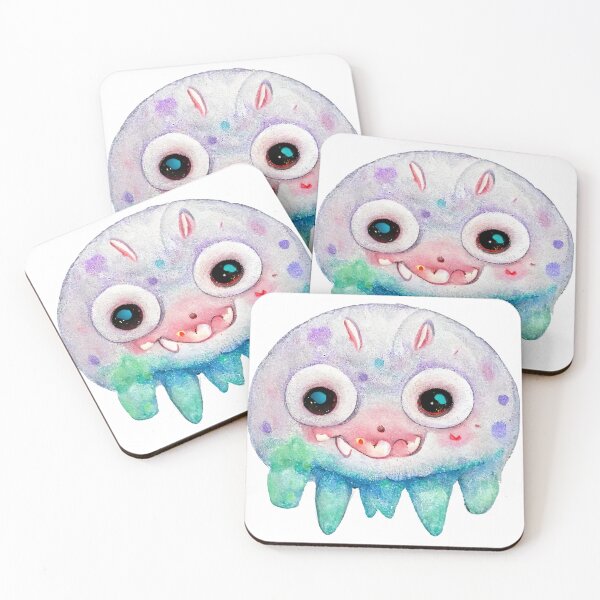 Item preview, Cute Funny Watercolor Happy Monster designed and sold by pixelista.