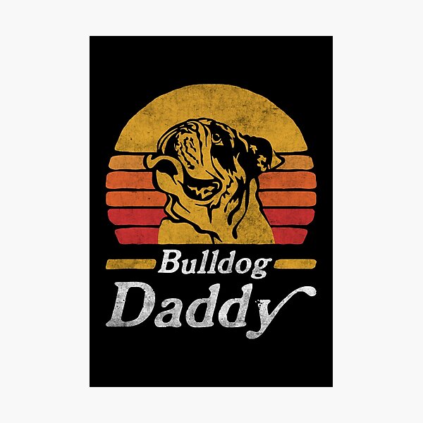 Artikel-Vorschau von Retro Vintager englischer Bulldoggen-Vati, designt und verkauft von More Cute Dogs.
