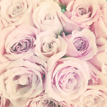 Artwork thumbnail, Gift for Gardener - Pink Rose Blush Pastel Gift - Floral Present by OneDayArt