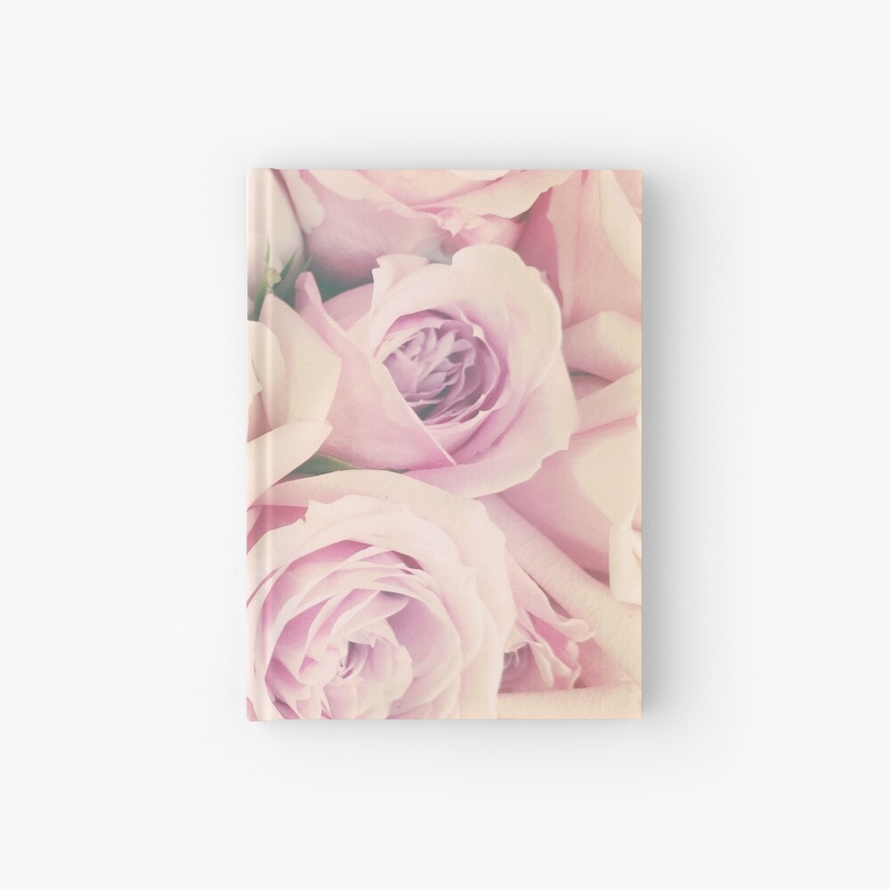 Gift for Gardener - Pink Rose Blush Pastel Gift - Floral Present Hardcover Journal