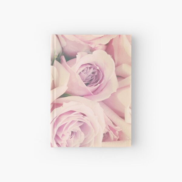 Gift for Gardener - Pink Rose Blush Pastel Gift - Floral Present Hardcover Journal