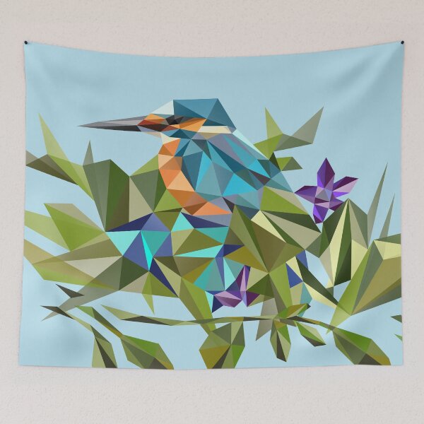 Item preview, Common Kingfisher (halcyon) in Triangles designed and sold by XOOXOO.