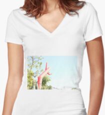 Wacky Wavy Inflatable Antics Women's Fitted V-Neck T-Shirt