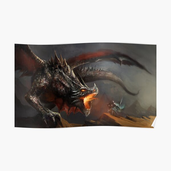 Dragon and Knight Poster