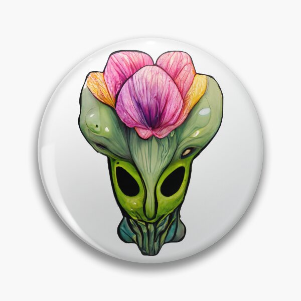 Item preview, Floral Alien With Flowers designed and sold by pixelista.