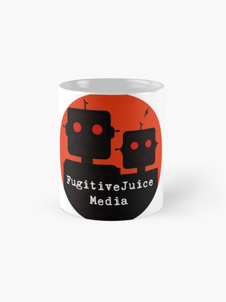 Alternate view of Robot Logo - FugitiveJuice Media Mug