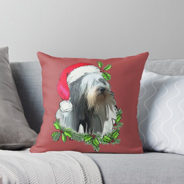 Item preview, Bearded collie in Santa Hat designed and sold by IowaArtist.