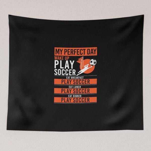 Item preview, My Perfect Day Funny Soccer Player Gift Sticker designed and sold by monica45je.