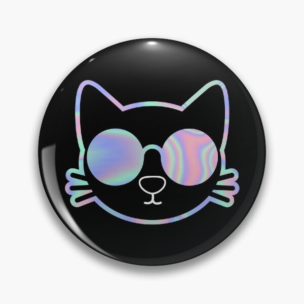 Item preview, Holographic foil Sunglasses Black Cat Face , Iridescent Sunglasses Black Cat Face designed and sold by ShawnDzign.
