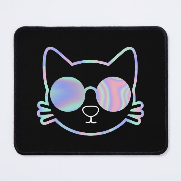 Item preview, Holographic foil Sunglasses Black Cat Face , Iridescent Sunglasses Black Cat Face designed and sold by ShawnDzign.