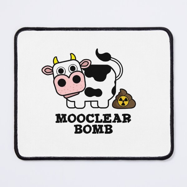 Item preview, Mooclear Bomb Cute Cow Pun designed and sold by punnybone.