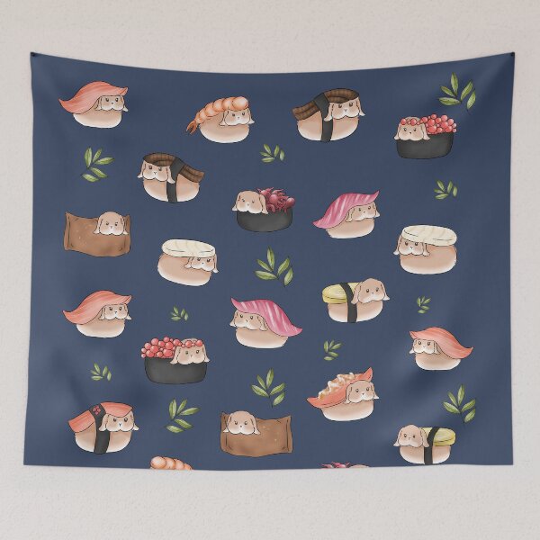 Item preview, Sushi Rabbit Pattern Bunniesmee designed and sold by bunniesmee.
