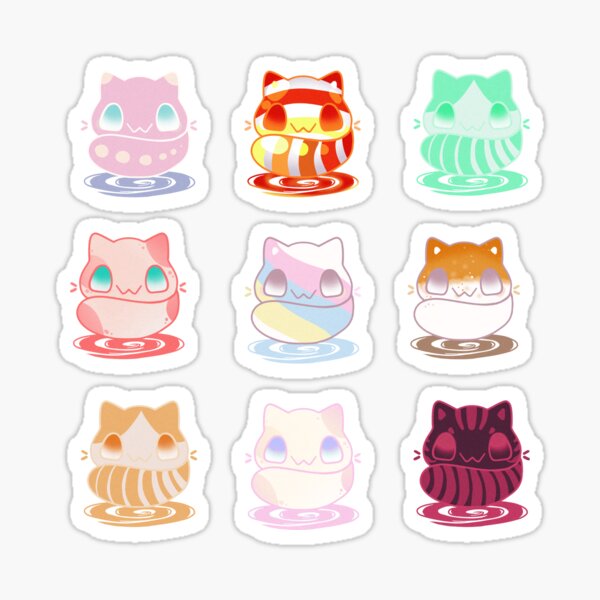 Cat donut 猫のドーナツ Cotton Candy Sticker – Hii Bbychan LLC