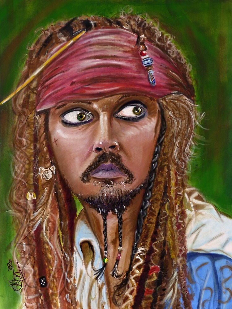 "Jack Sparrow Original Painting Canvas Prints" Poster for Sale by