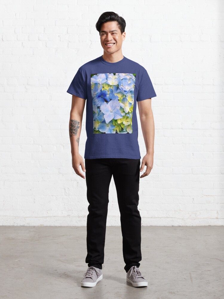 Alternate view of Gardener Gift - Blue Hydrangeas Classic T-Shirt