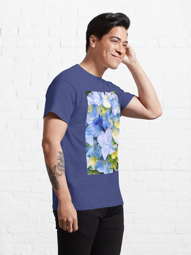 Alternate view of Gardener Gift - Blue Hydrangeas Classic T-Shirt