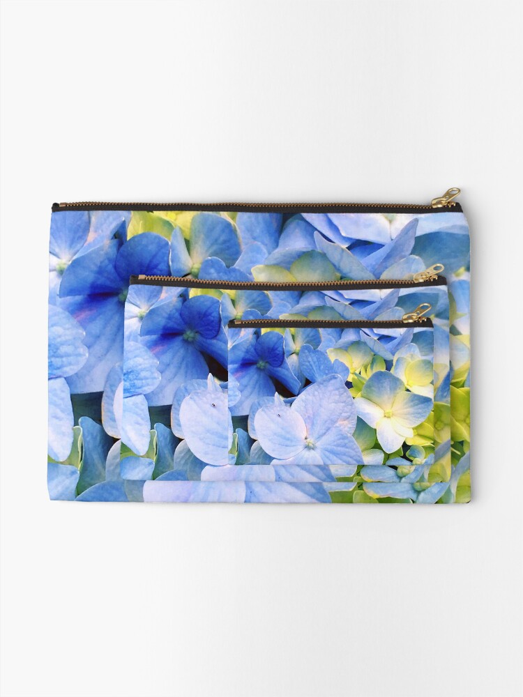 Alternate view of Gardener Gift - Blue Hydrangeas Zipper Pouch