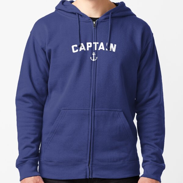 Captain Nautical Quote Zipped Hoodie