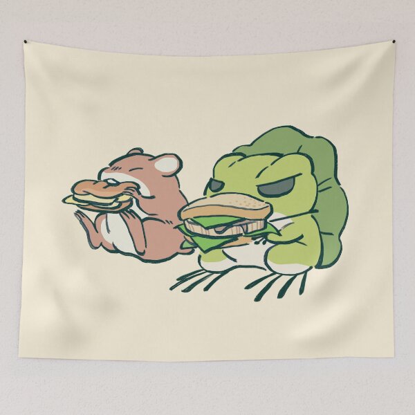Item preview, I draw traveling frog and mouse eating their meal / tabi kaeru designed and sold by RansRoom.