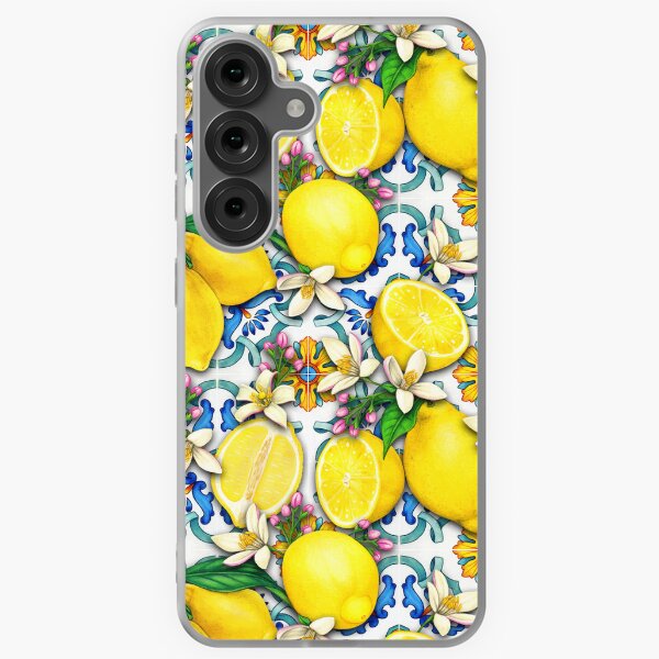 Item preview, Bright Mediterranean Sicilian Tiles with Citrus Lemons designed and sold by SydneyPapierCo.