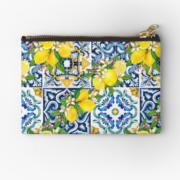 Item preview, Bright Mediterranean Sicilian Tiles with Citrus Lemons designed and sold by SydneyPapierCo.