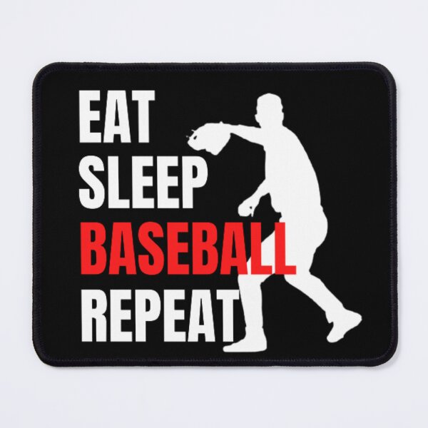 Item preview, Eat Sleep Baseball Repeat - White Red 1 designed and sold by GymWearDepot.