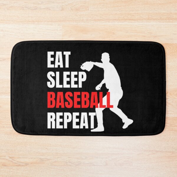 Item preview, Eat Sleep Baseball Repeat - White Red 1 designed and sold by GymWearDepot.