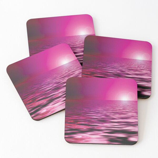 Item preview, Deep Pink Beach Sunset - Watercolor Painting 2 designed and sold by Unaiza Khalid.