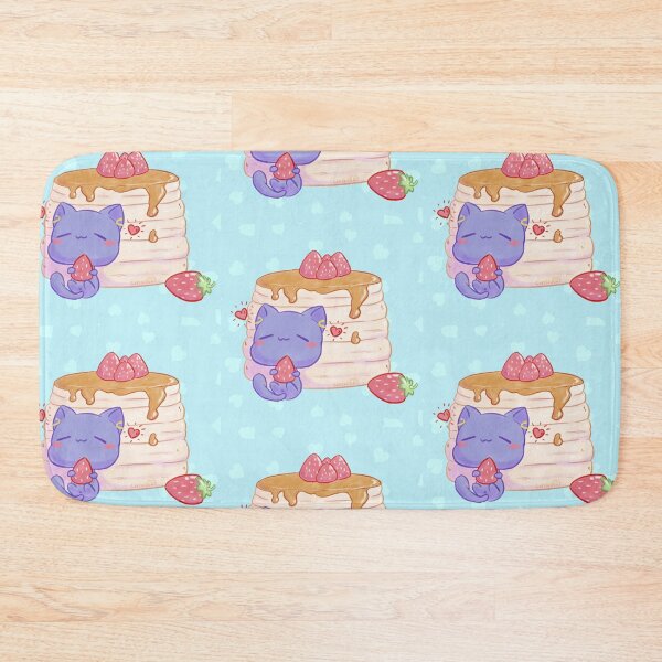 Item preview, Cat with strawberry pancakes designed and sold by Chynia.